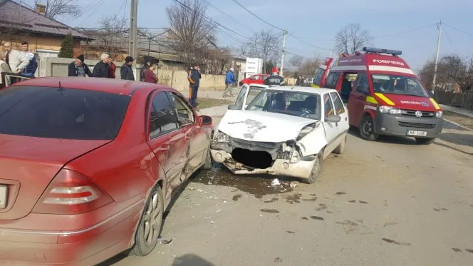 Accident rutier pe DJ 412, în județul Giurgiu. Un bărbat a fost rănit