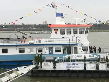 Răzvan Cuc a lansat la apă nava Concordia EU 2019, alături de comisarul UE pentru Transport