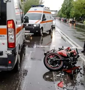 Motociclist accidentat de un taxi pe șoseaua București