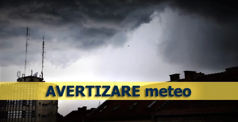 Alertă ANM: Cod galben de vreme severă imediată în județele Giurgiu și Teleorman