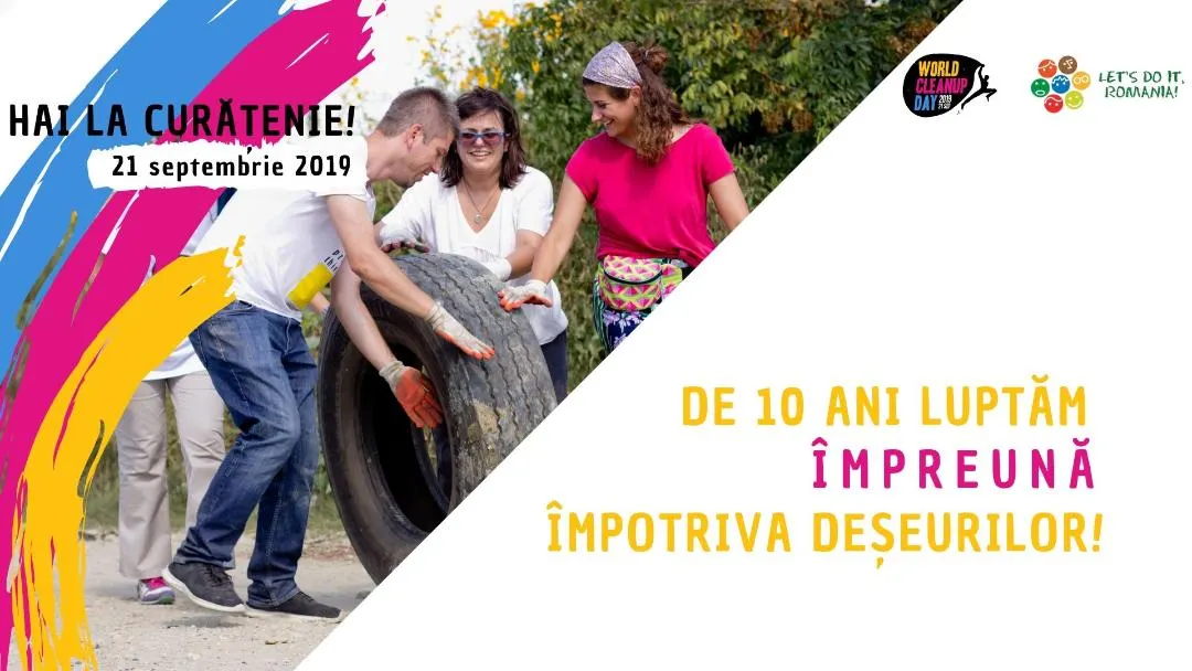 La Giurgiu, mii de voluntari participă la “Ziua Națională de Curățenie”