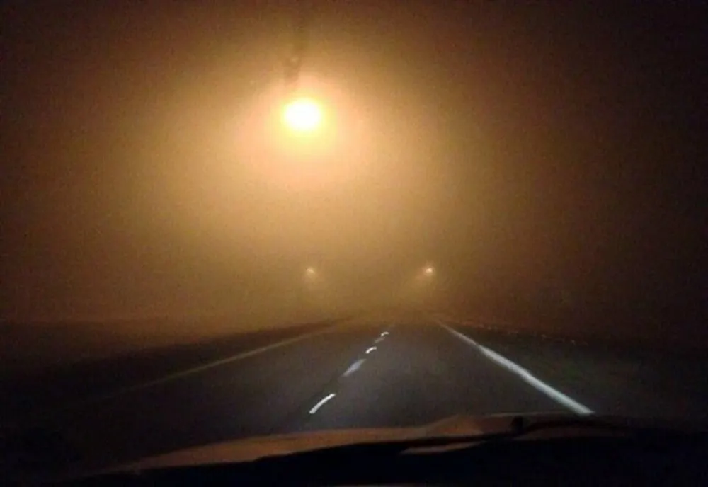 Trafic îngreunat pe DN5, din cauza vizibilității reduse
