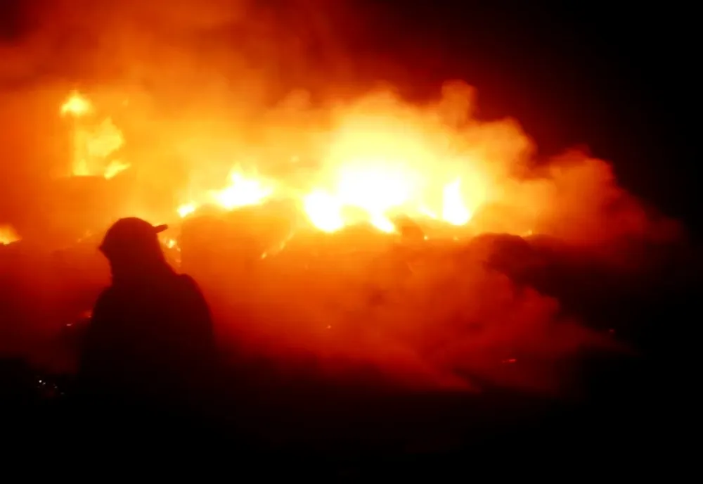Un cal a murit într-un incendiu produs la un grajd din Săbăreni