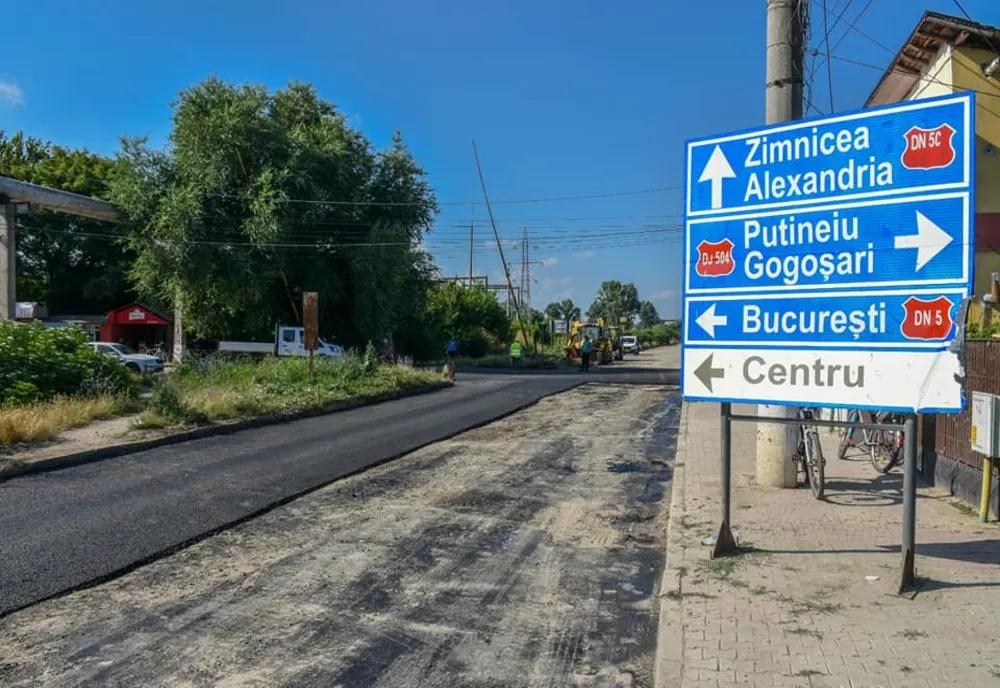 Giurgiu. Strada Ramadan, asfaltată provizoriu. Traficul a fost deviat