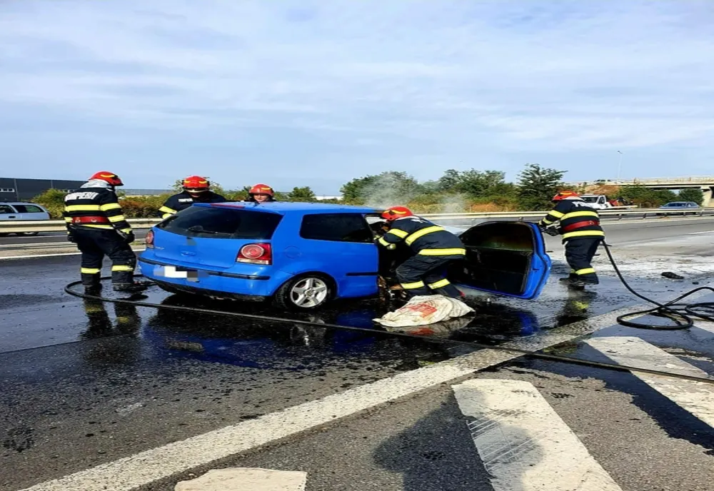Coliziune între un autocar și un autoturism pe A1, la Bolintin-Deal. O femeie a fost transportată la spital
