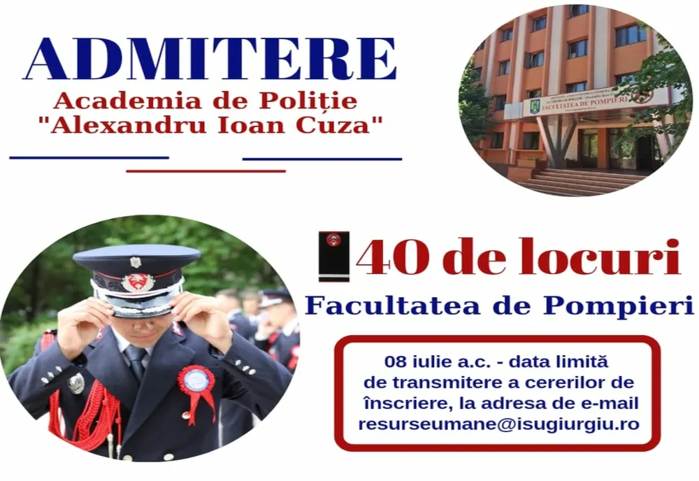 Au început înscrierile pentru Facultatea de Pompieri