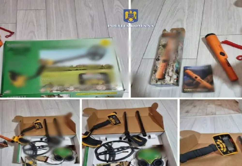 Giurgiu. Detectoare de metale, deţinute ilegal, confiscate de poliţişti în urma unei acţiuni pentru protejarea patrimoniului cultural naţional