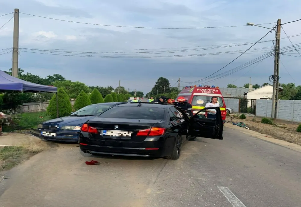 Accident pe un drum din judeţul Giurgiu. Patru persoane au fost rănite 