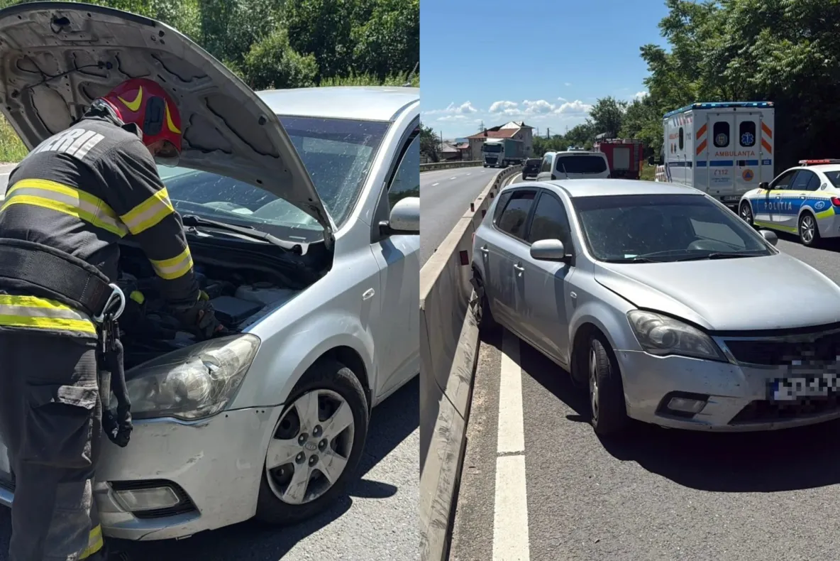 Accident pe DN5, în județul Giurgiu: 4 persoane au ajuns la spital