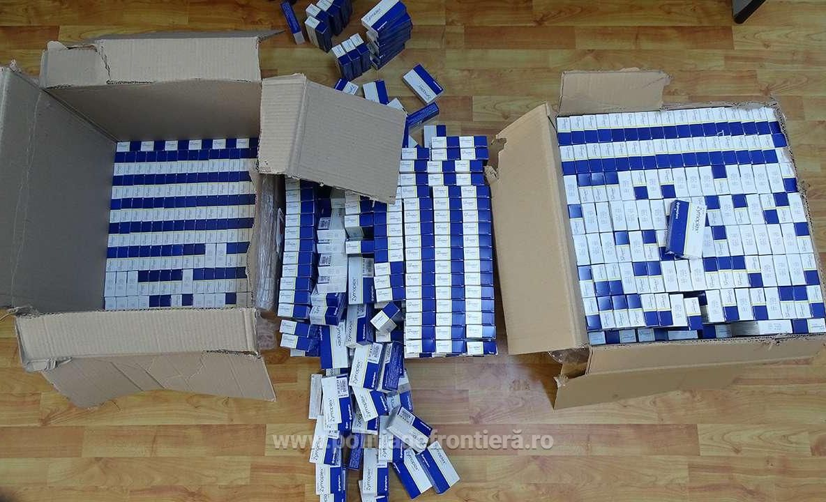 30.000 de comprimate ce conţineau o substanță anabolizantă, descoperite la Punctul de Trecere a Frontierei Giurgiu