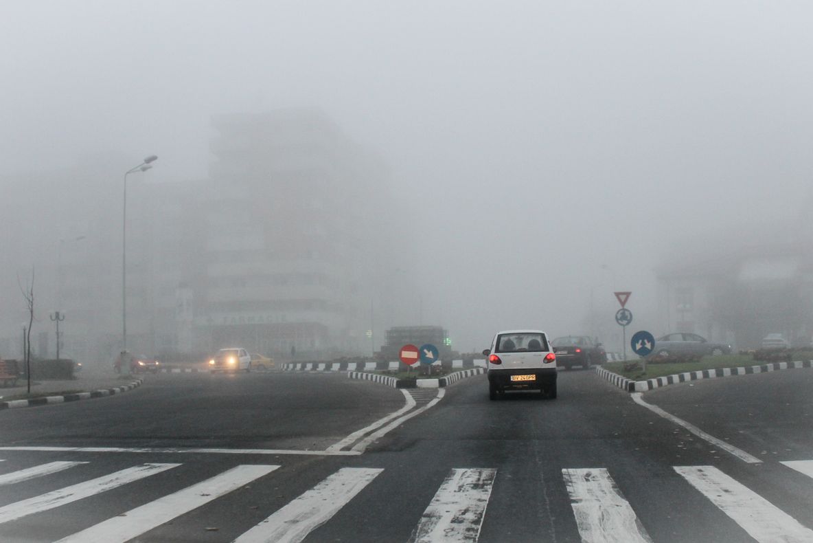 Cod galben de ceață în mai multe localități din județul Giurgiu