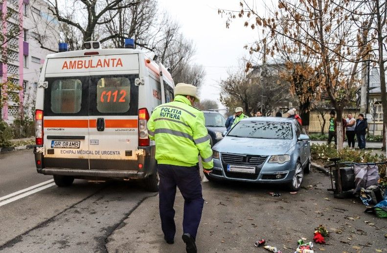 Accident de circulație în zona Policlinică în această dimineață, sunt două victime!