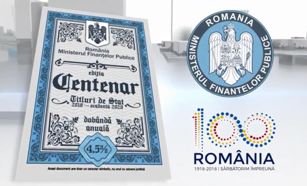Giurgiuvenii pot cumpăra titluri de stat Centenar, cu dobândă de 4,5 %