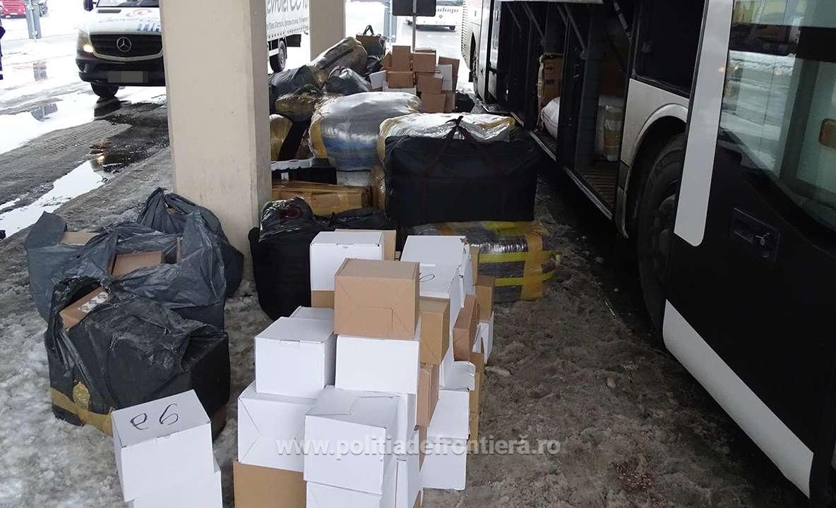 Captură semnificativă de produse contrafăcute a polițiștilor de frontieră din Giurgiu