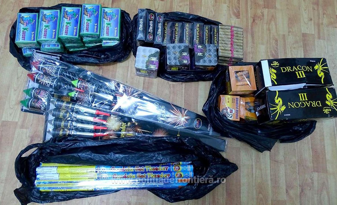 Captură importantă de petarde în Punctul de Trecere a Frontierei Giurgiu