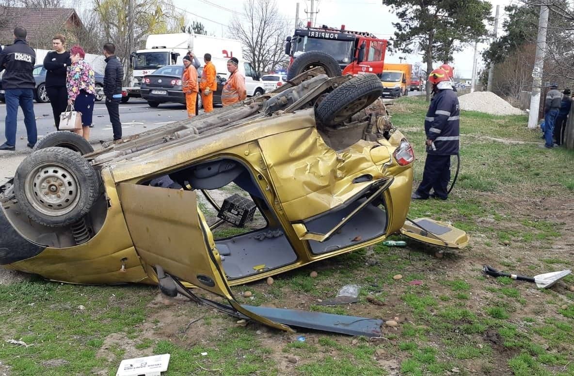 Bărbat rănit grav în urma unui accident rutier pe DN6. A fost solicitat elicopterul SMURD