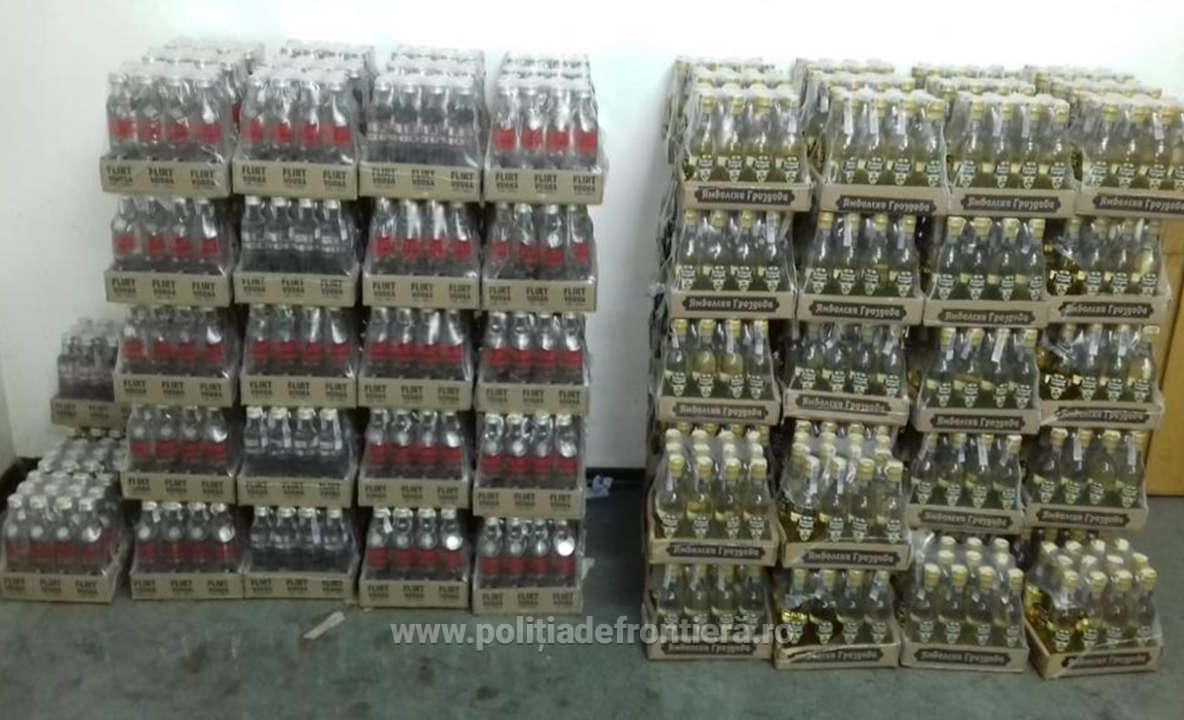 3.280 de sticle cu alcool descoperite la Punctul de Trecere al Frontierei Giurgiu