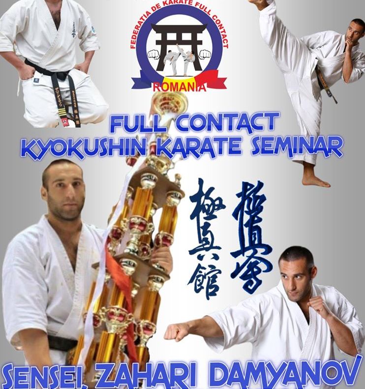 Sute de karateka, la Giurgiu, la un seminar de kumite, al cărui invitat special a fost Zahari Damyanov