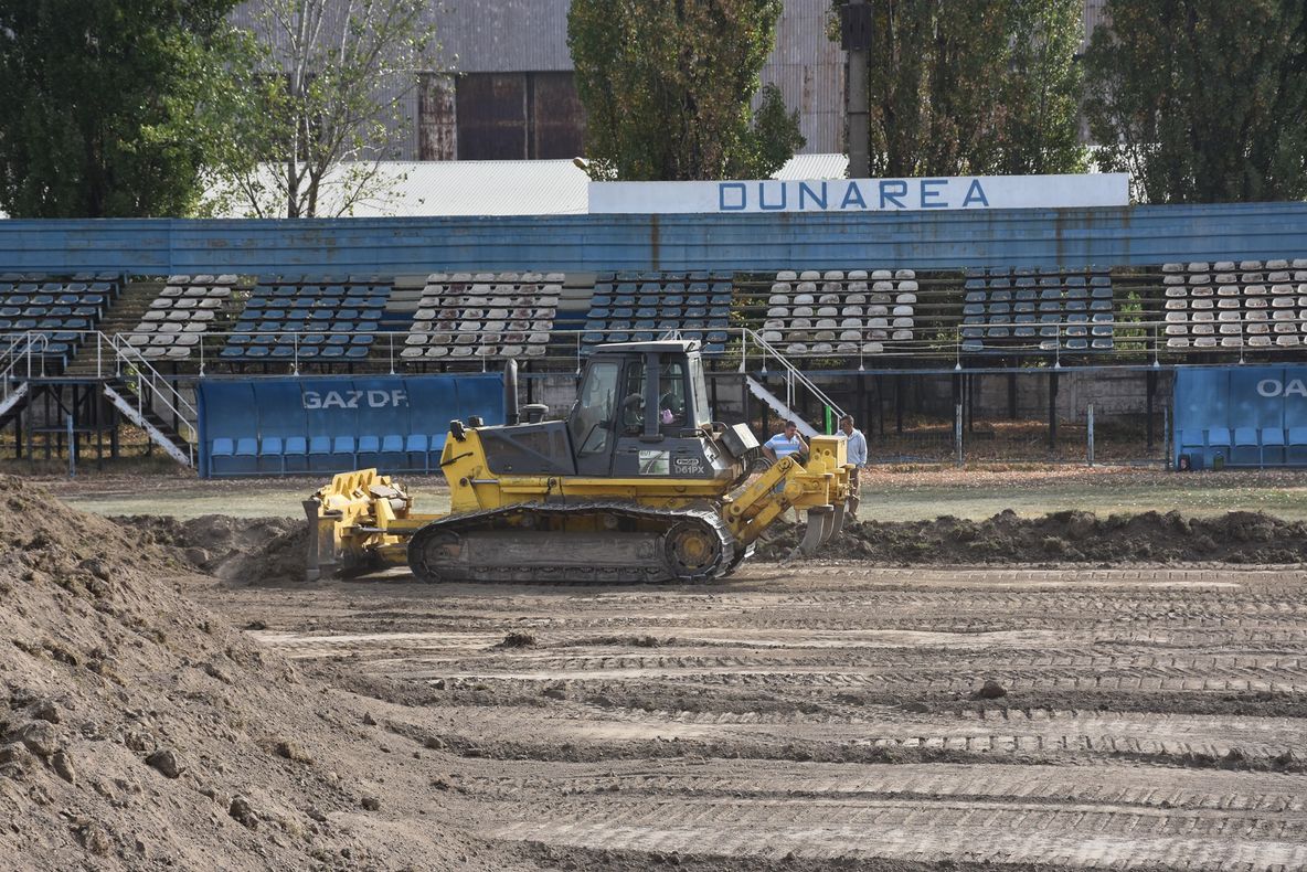 Stadionul „Dunărea” din Giurgiu, în proces de reabilitare şi amenajare