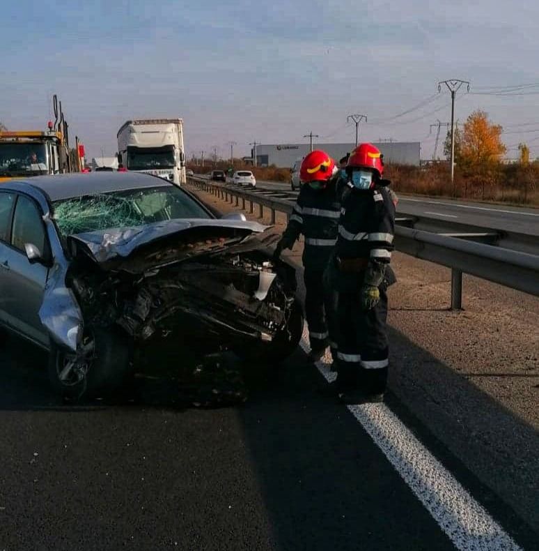 Accident rutier pe A1, la Bolintin Vale. Traficul este restricționat