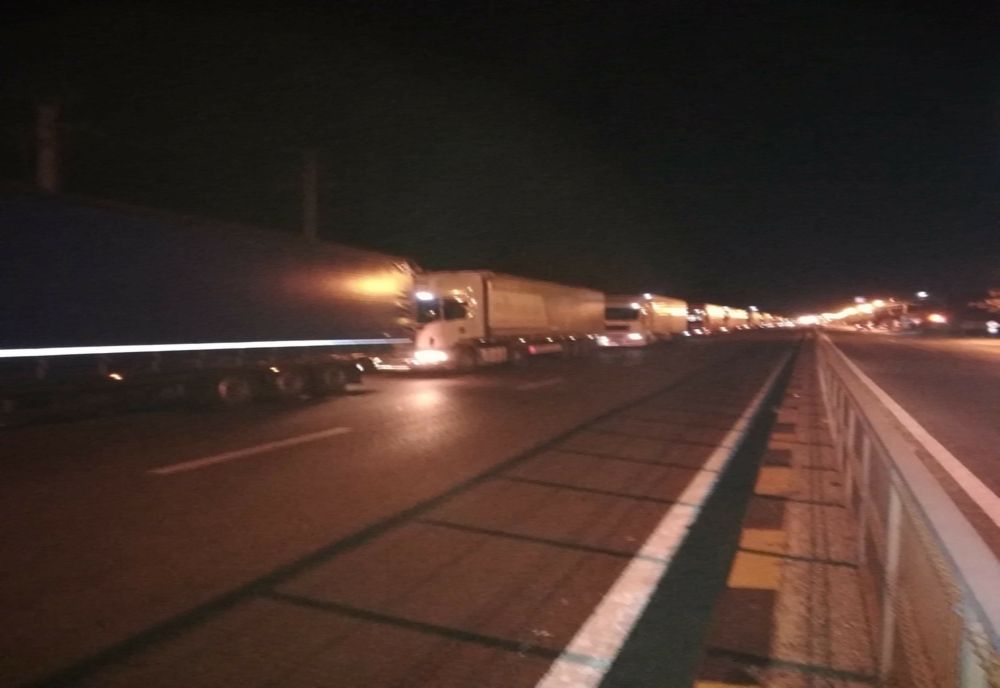 Trafic intens la frontiera cu Bulgaria. Coloană de tiruri pe 10 km, la Giurgiu