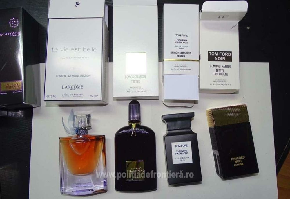  Parfumuri contrafăcute, a căror valoare depăşeşte 233.000 lei, descoperite în P.T.F. Giurgiu