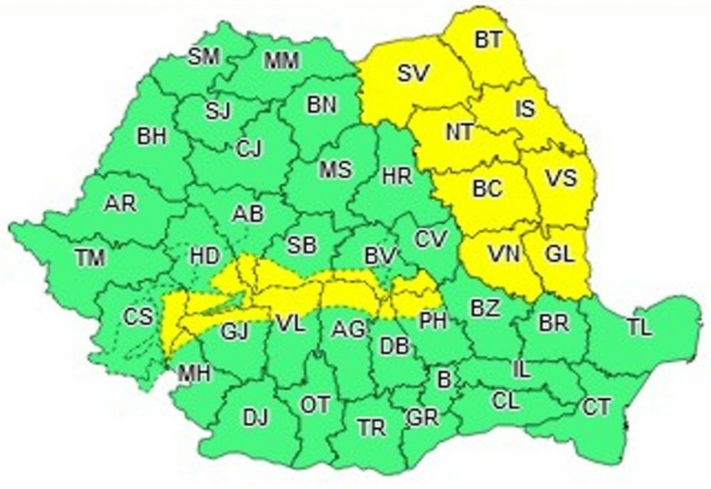 Vreme deosebit de rece şi ger, în nordul, centrul şi estul ţării, dar şi local în sud, până miercuri 