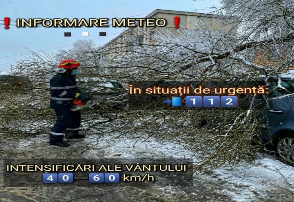Giurgiu, sub atenționare meteo de vânt puternic!