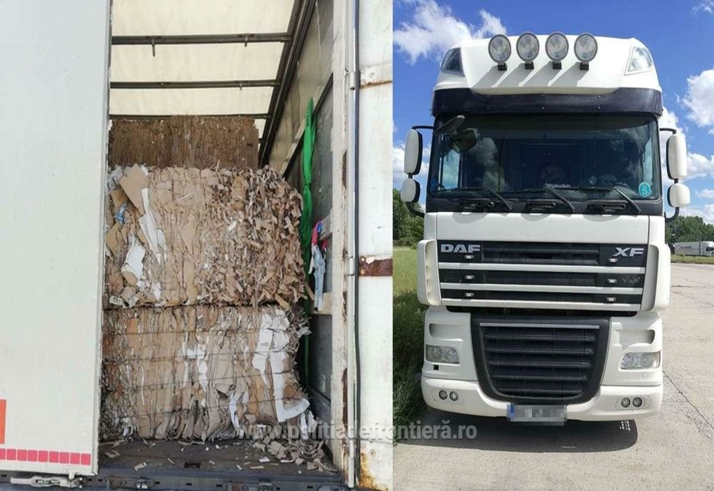 19 tone de deșeuri din hârtie din Bulgaria, oprite la Vama Giurgiu. Încărcătura trebuia să ajungă în Vrancea