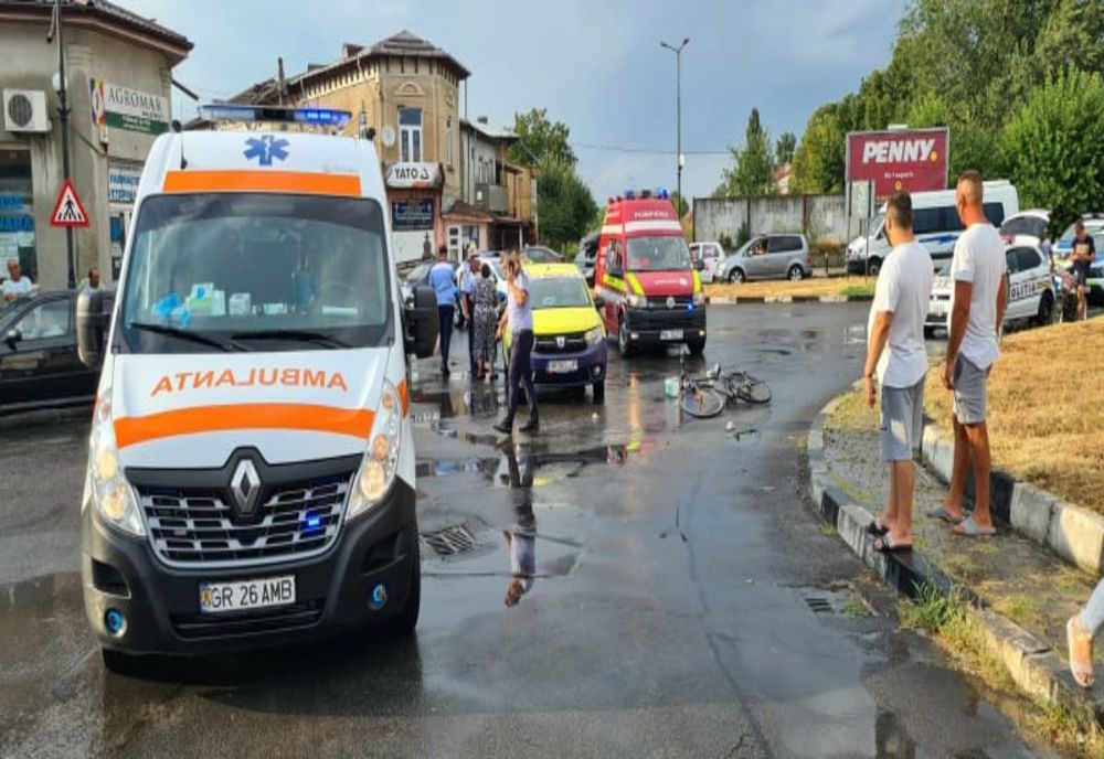 Accident rutier în sensul giratoriu de la Căprioara