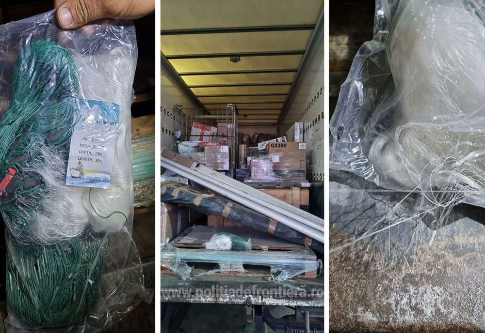 319 bucăți plase monofilament, depistate în PTF Giurgiu