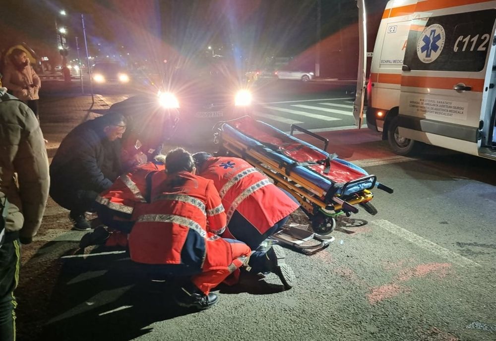 Copil lovit de o mașină pe o trecere de pietoni din Giurgiu. Șoferul a fugit de la locul accidentului