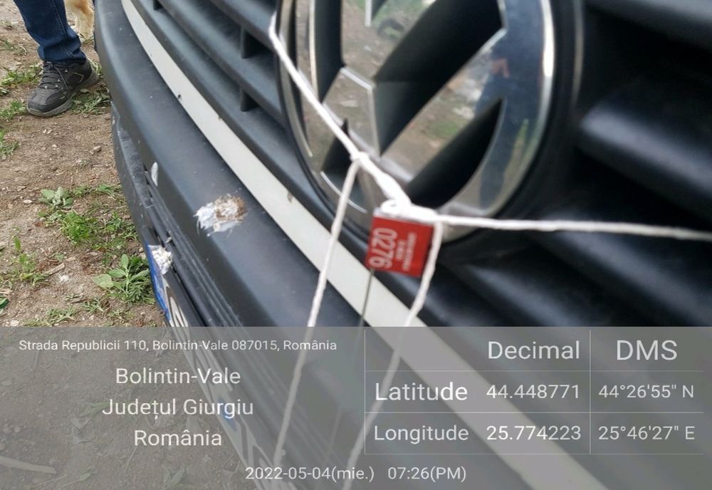 Giurgiu. Autoutilitară care transporta deşeuri metalice, indisponibilizată de comisarii Gărzii de Mediu