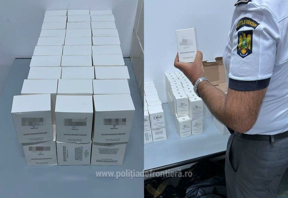 Parfumuri contrafăcute, în valoare de 45.000 lei, descoperite în P.T.F Giurgiu 