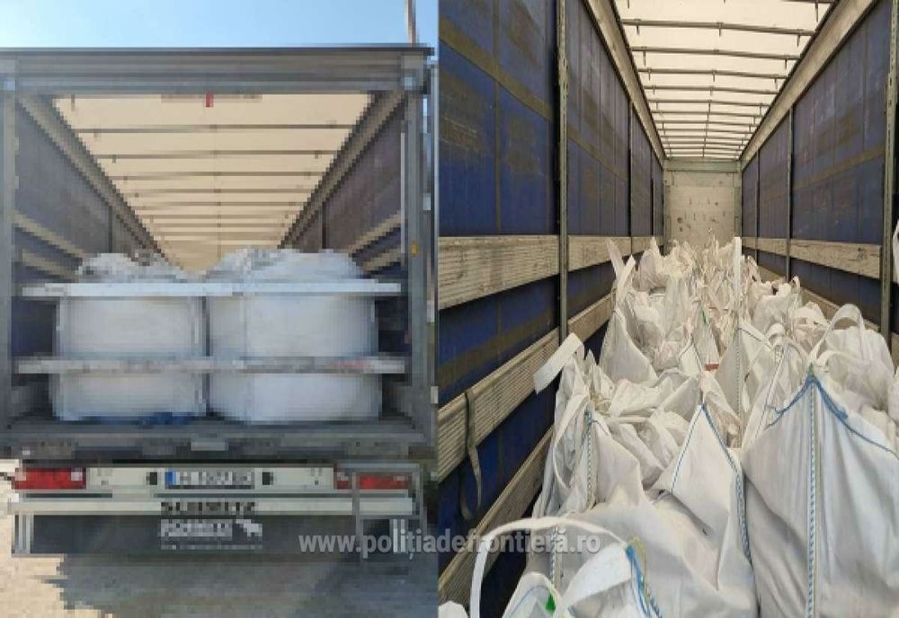 Peste 16 tone de deşeuri din cauciuc, oprite la Giurgiu 