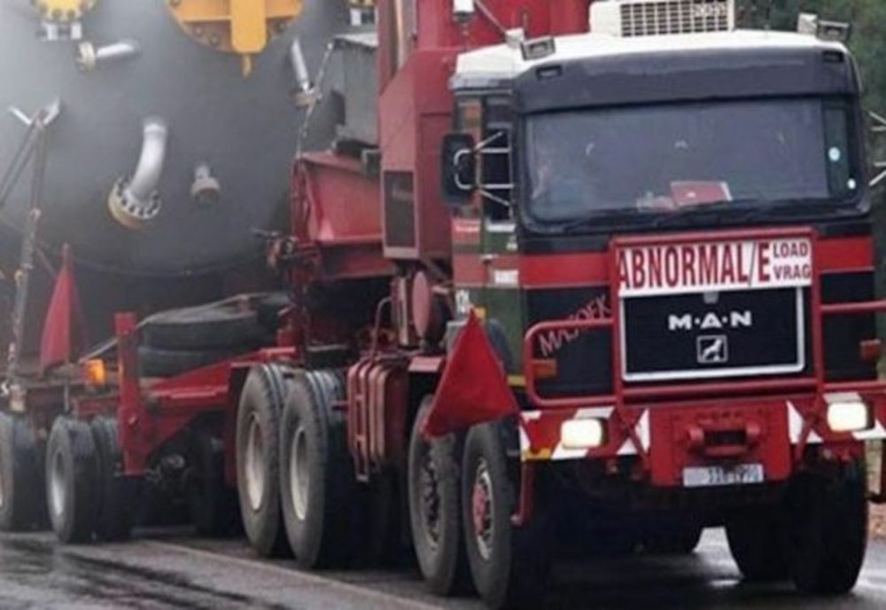 Transport agabaritic pe ruta Giurgiu Pod -DN5-Romcim Hoghiz