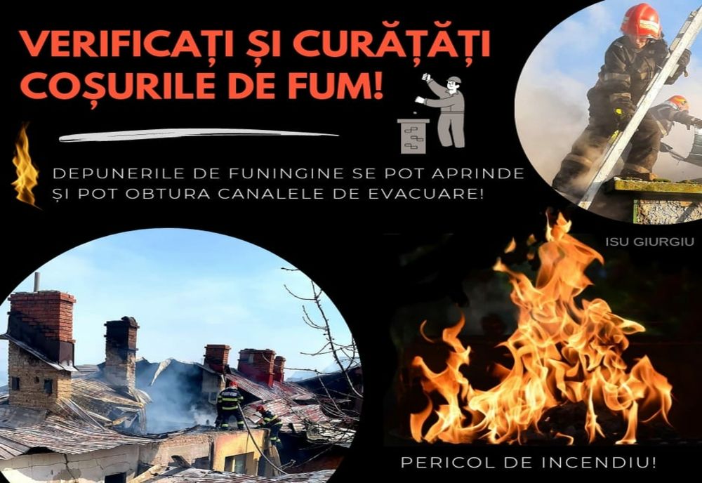 Giurgiu. Două case în pericol din cauza coşurilor de fum necurăţate