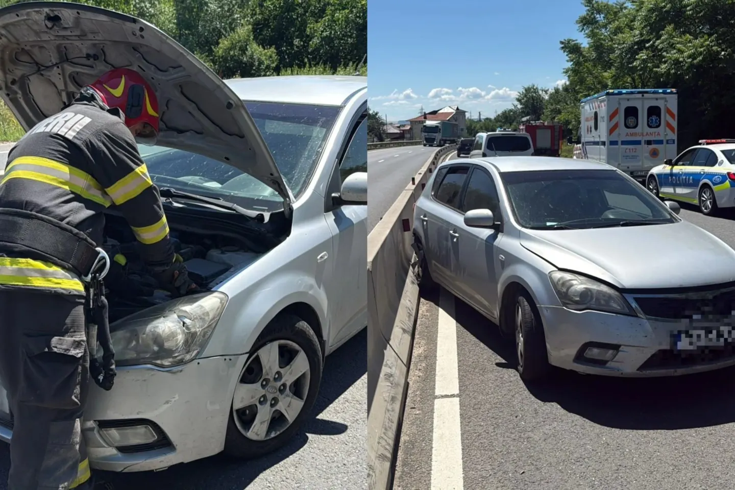 Accident pe DN5, în județul Giurgiu: 4 persoane au ajuns la spital