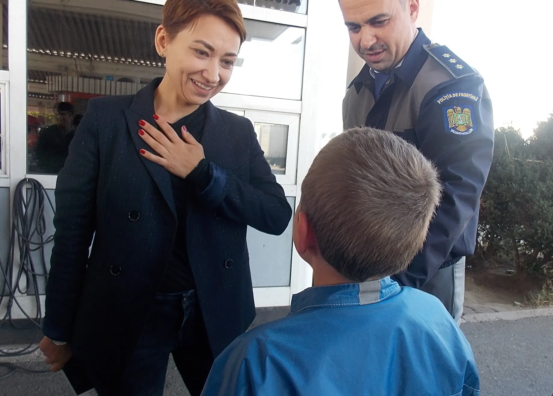 copiii la Poliția de Frontieră Giurgiu