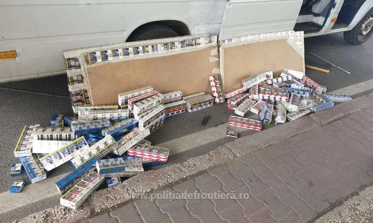 țigări confiscate în PTF Giurgiu
