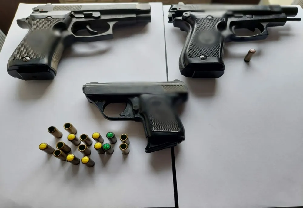 Giurgiu. Arme, muniţie şi îngrăşăminte chimice confiscate în urma unor razii ale poliţiştilor 