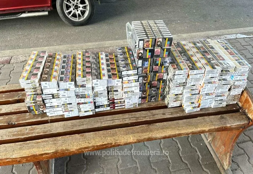 Țigarete în valoare de 23.000 de lei, descoperite într-un microbuz, la P.T.F Giurgiu