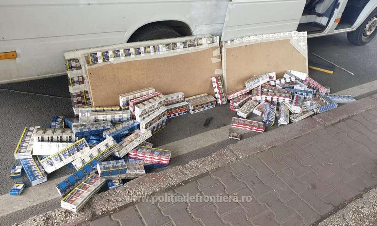 țigări confiscate în PTF Giurgiu