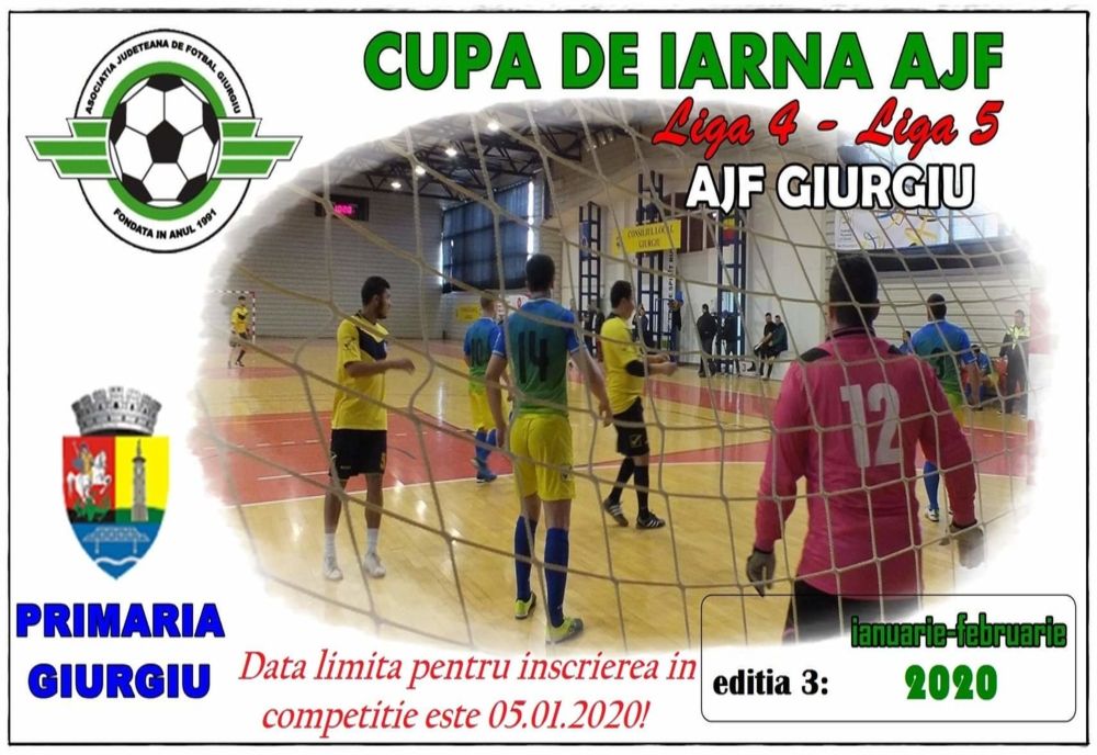 Cupa de iarnă AJF Giurgiu, pentru echipele Liga 4 și Liga 5 la fotbal în sală