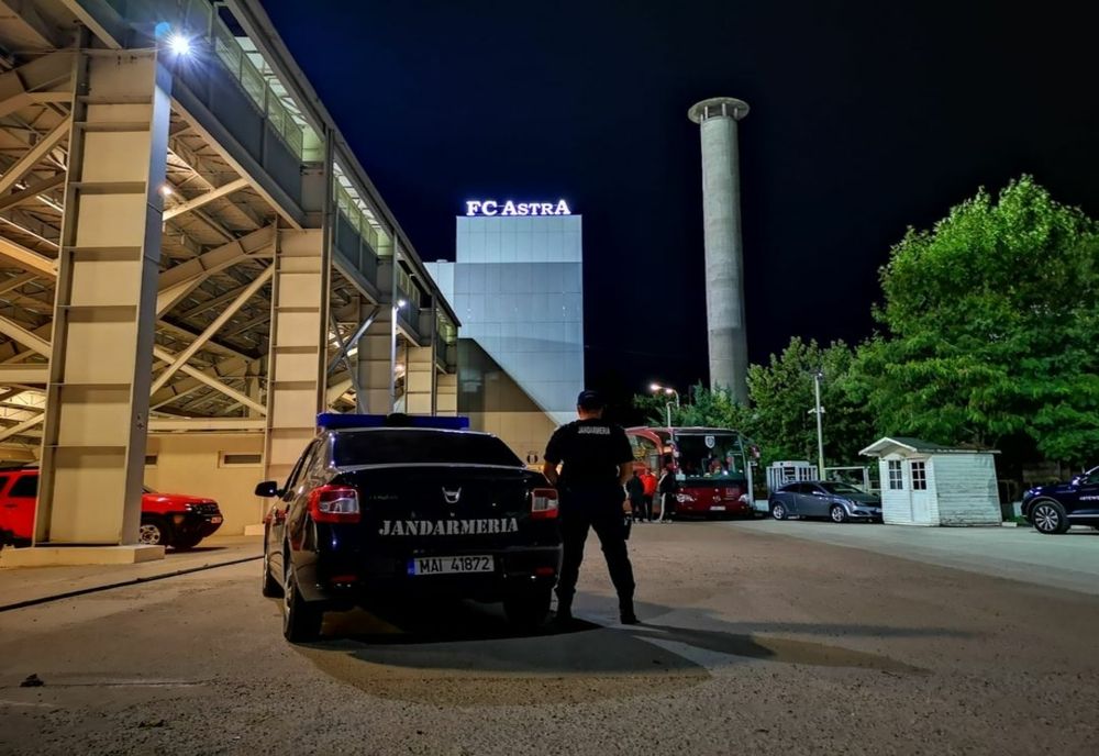Jandarmii giurgiuveni vor asigura ordinea la meciul de fotbal Astra– CSM Politehnica Iași