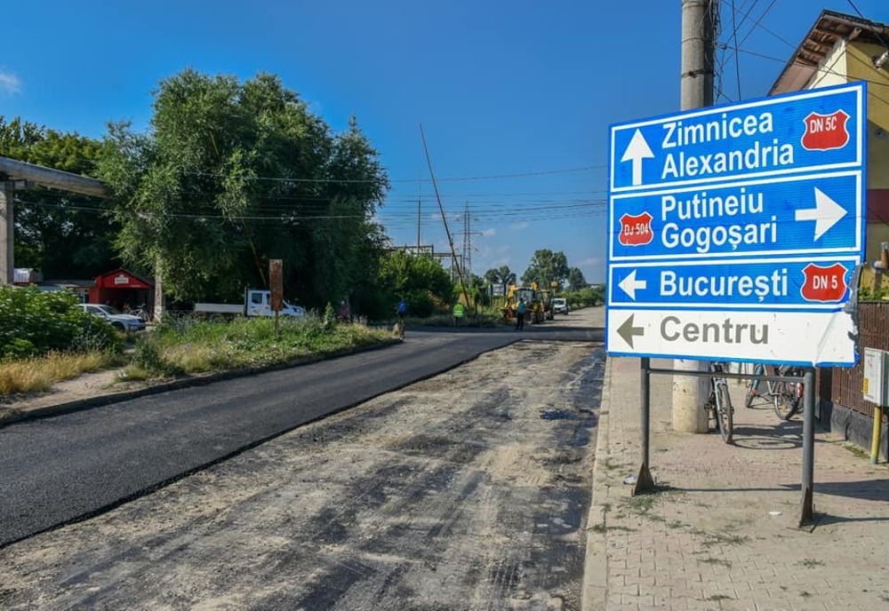 Giurgiu. Strada Ramadan, asfaltată provizoriu. Trafic a fost deviat 