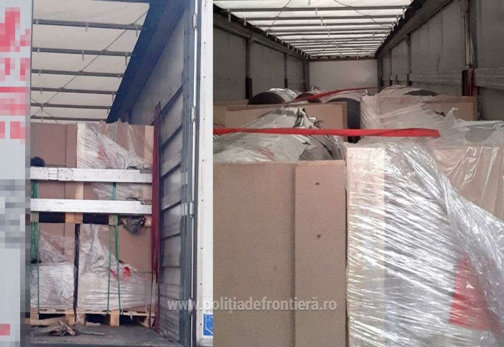 33 de tone de deşeuri din plastic, destinate unor firme din Belgia şi Germania, descoperite la PTF Giurgiu