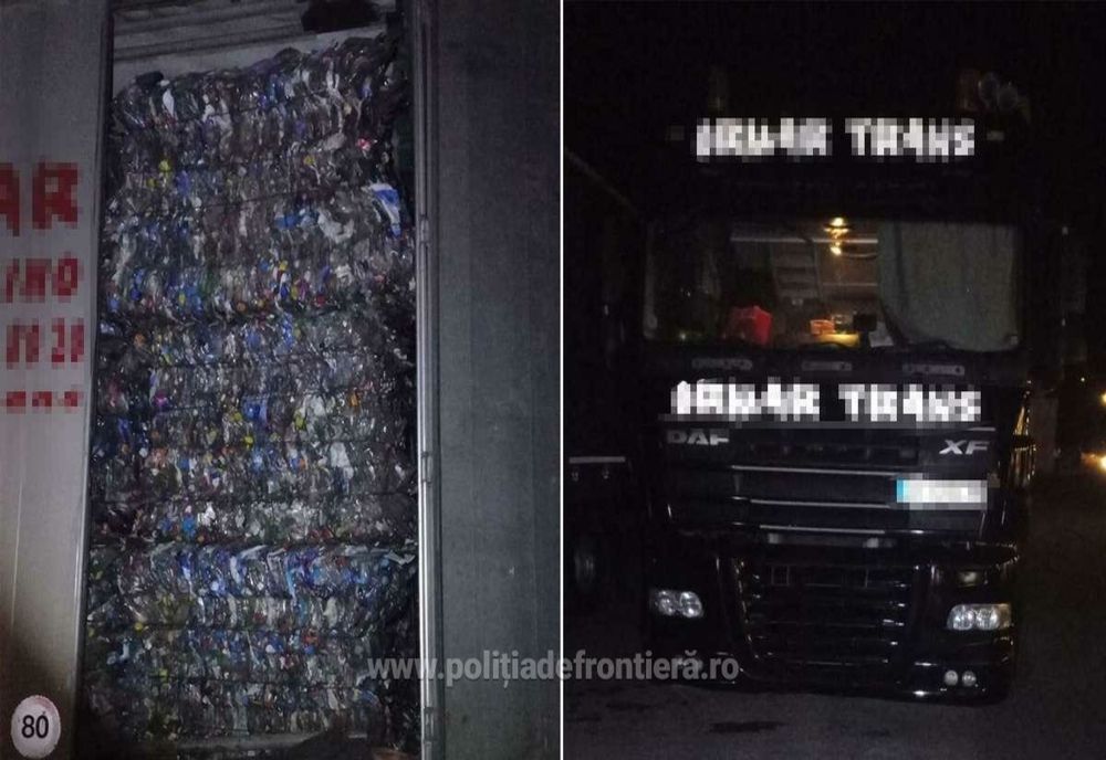 Aproximativ 18 tone deşeuri din plastic, oprite de polițiștii giurgiuveni 