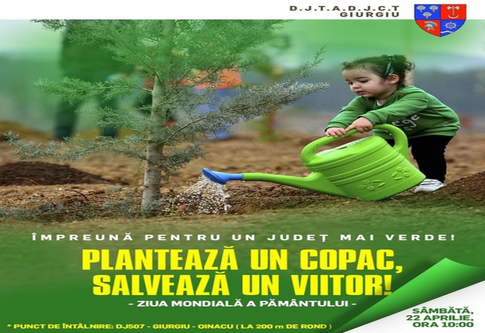 Direcţia Judeţeană de Transport Giurgiu iniţiază Campania "Plantează un copac, salvează un viitor"