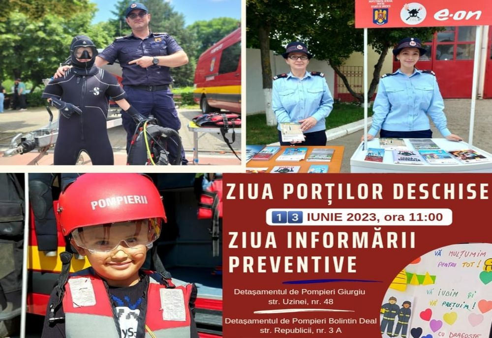 Giurgiu. Porţi deschise la ISU Giurgiu de Ziua Informării Preventive
